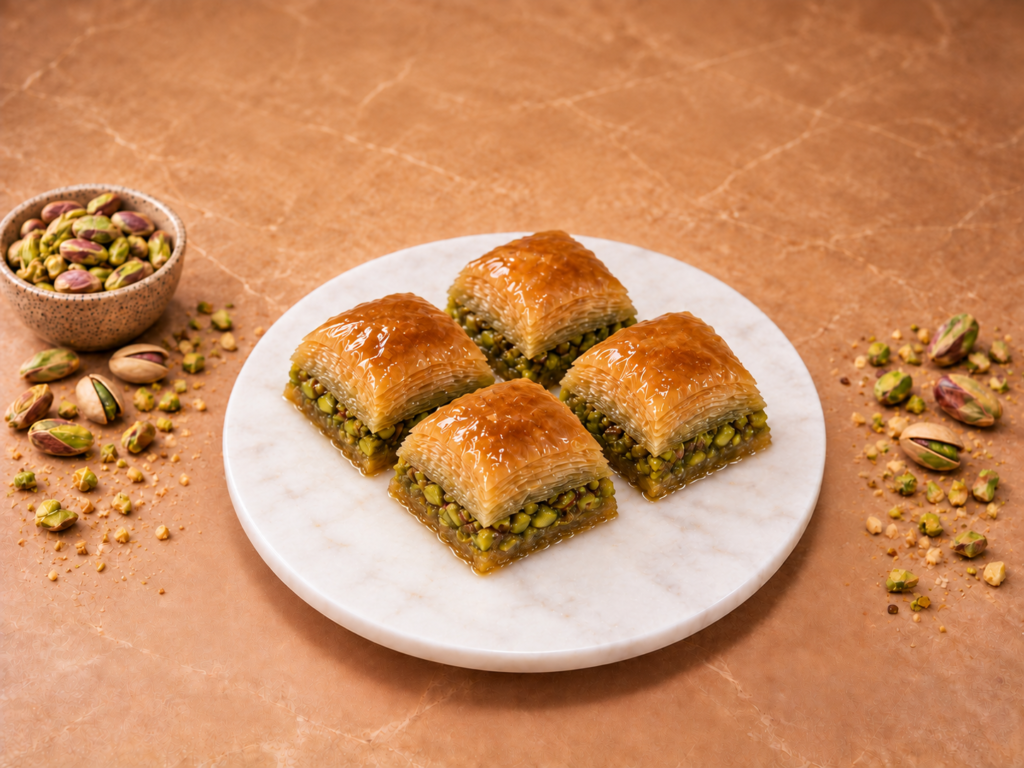Düz Fıstıklı Baklava